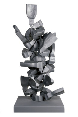 “El ascenso” (2010) Hierro macizo. Peana de hierro. 145 x 50 x 50 cm.